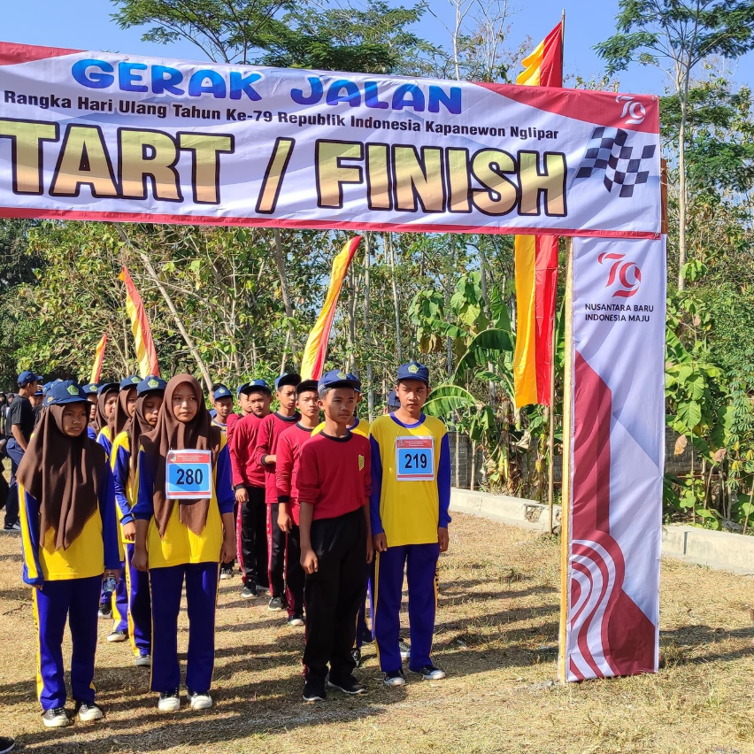 Juara I Putra Lomba Gerak jalan dalam rangka HUT ke 79 Kemerdekaan Republik Indonesia Tingkat Kapanewon Nglipar